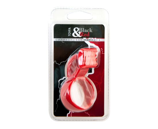 Красное эрекционное кольцо с клиторальным стимулятором, фото 