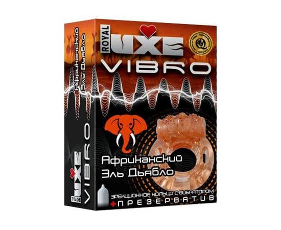 Эрекционное виброкольцо Luxe VIBRO "Африканский Эль Дьябло", фото 
