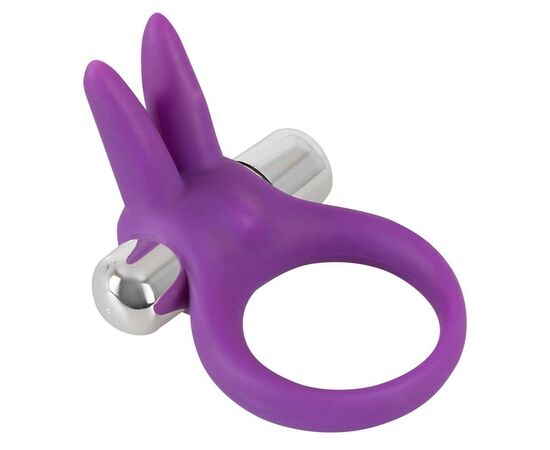 Фиолетовое эрекционное кольцо с вибрацией Smile Rabbit, фото 