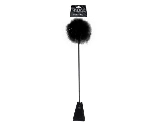 Черный стек Feather Crop с пуховкой на конце - 53,3 см., фото 