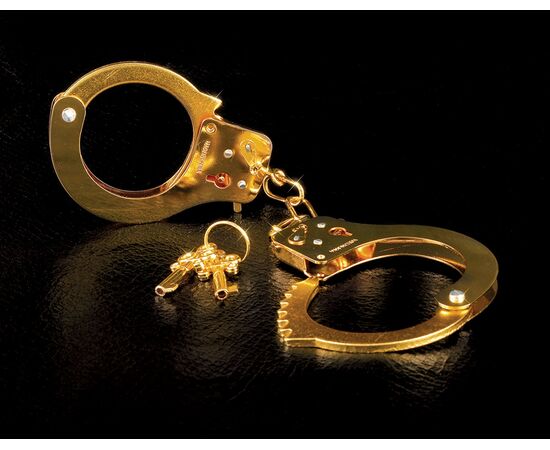 Золотистые наручники Metal Cuffs, фото 